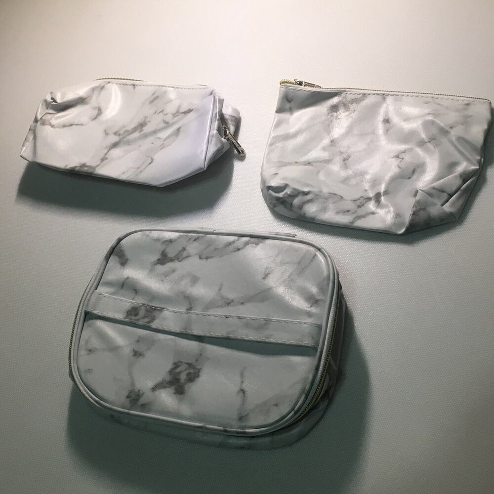 3 Piece Makeup Bag Set Toiletry Cosmetic Pouch Portable Travel Organizer - Picture 2 of 2